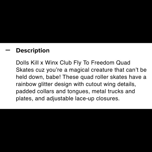 🦋🆕Dolls Kill x Winx Club LIGHT UP!”Fly To Freedom”Quad Roller Skates!BNIB🛼🦋 - Picture 13 of 17
